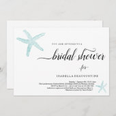 Invitation Fête des mariées à thème de plage (Devant / Derrière)
