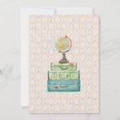 Invitation Fête des mariées à thème de voyage (Dos)