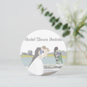 Invitation Fête des mariées à thème écossaise, Mariage celtiq (Debout devant)