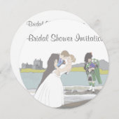 Invitation Fête des mariées à thème écossaise, Mariage celtiq (Devant / Derrière)