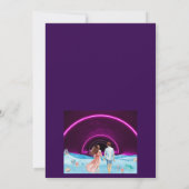 Invitation Fête des mariées à thème océanique néon (Dos)