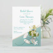 Invitation Fête des mariées À Thème Plage (Debout devant)