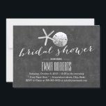 Invitation Fête des mariées à thème vintage Chalkboard Beach<br><div class="desc">Vintage Chalkboard Beach Thème Starfish & Sand Dollar Invitations de douche nuptiale.</div>