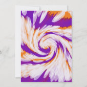 Invitation Fête des mariées à tourbillon violet orange (Dos)