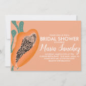 Invitation Fête des mariées Abstraite de fruits tropicaux de (Devant)