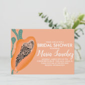 Invitation Fête des mariées Abstraite de fruits tropicaux de (Debout devant)