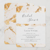 Invitation Fête des mariées Abstraite de luxe moderne (Devant / Derrière)