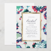 Invitation Fête des mariées abstraite moderne verte classique (Devant / Derrière)