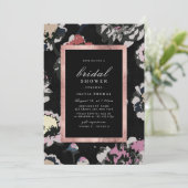 Invitation Fête des mariées abstraite noire classique moderne (Debout devant)