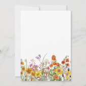 Invitation Fête des mariées Affichage douche Boho Fleurs sauv (Dos)