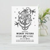 Invitation Fête des mariées Ancre traditionnelle tatouage (Debout devant)