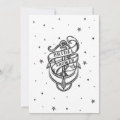 Invitation Fête des mariées Ancre traditionnelle tatouage (Dos)