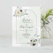 Invitation Fête des mariées Anemone Bouquet Arch (Debout devant)