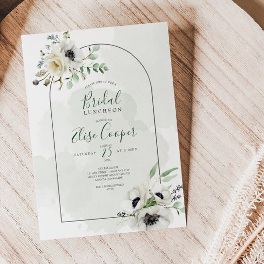 Invitation Fête des mariées Anemone Bouquet Arch