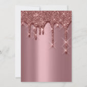 Invitation Fête des mariées Anniversaire 16e Gold 3D Rose de  (Dos)