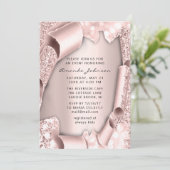 Invitation Fête des mariées Anniversaire 16e Rose 3D Parties  (Debout devant)