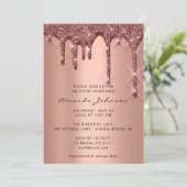 Invitation Fête des mariées Anniversaire 16ème 3D Rose Gold (Debout devant)