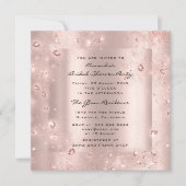 Invitation Fête des mariées Anniversaire Cristaux Roses Photo (Devant)