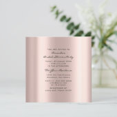 Invitation Fête des mariées Anniversaire Rose Drives Simply P (Debout devant)