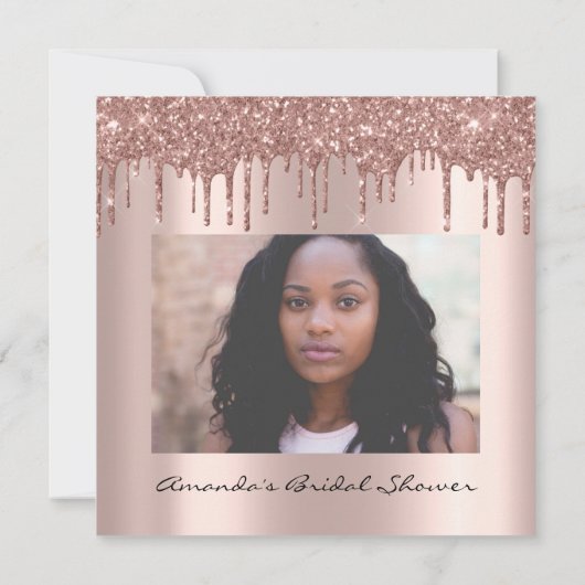 Invitation Fête des mariées Anniversaire Rose Drives Simply P (Dos)