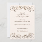 Invitation Fête des mariées antique (Dos)