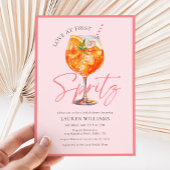 Invitation Fête des mariées Aperol Spritz couleur rose