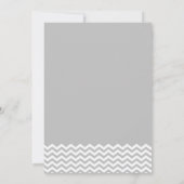 Invitation Fête des mariées Aqua Grey Zigzag (Dos)