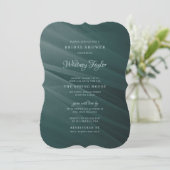 Invitation Fête des mariées Aqua Tulle (Debout devant)