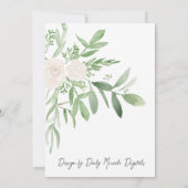 Invitation Fête des mariées aquarelle (Dos)