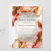 Invitation FÊTE DES MARIÉES | Aquarelle Abstraite Couleurs d' (Devant)