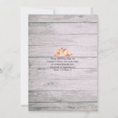 Invitation Fête des mariées Aquarelle Boho Floral Bois rustiq (Dos)