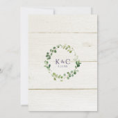 Invitation Fête des mariées Aquarelle Bouquet Plum pourpre (Dos)