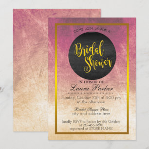 Invitation Fête des mariées Aquarelle rose Vintage Classic