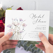 Invitation Fête des mariées aquarelle (Script élégant, blanc)