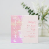 Invitation FÊTE DES MARIÉES Aquarelle Tropical Pink Invitatio (Debout devant)