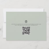 Invitation Fête des mariées Aquarelle Verdure Eucalyptus (Dos)