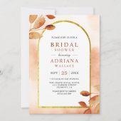 Invitation Fête des mariées Arch Feuille Boho Earthy Terracot (Devant)