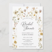 Invitation Fête des mariées Arche Fleur sauvage aquarelle (Devant)