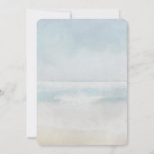 Invitation Fête des mariées Arche Florale Sur Aquarelle Océan (Dos)