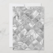 Invitation Fête des mariées argent élégant luxe (Dos)