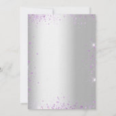 Invitation Fête des mariées argent lavande eucalyptus luxe (Dos)