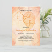 Invitation Fête des mariées Arrière - plan Abstraite Pastel O (Debout devant)