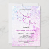 Invitation Fête des mariées Arrière - plan Pastel Floral subt (Devant)