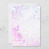 Invitation Fête des mariées Arrière - plan Pastel Floral subt (Dos)