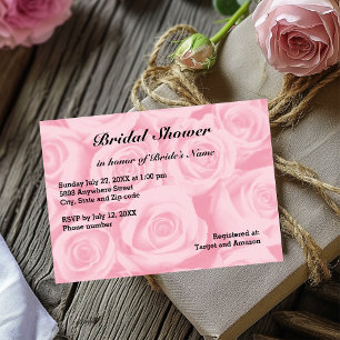 Invitation Fête des mariées Arrière - plan Rose rose clair