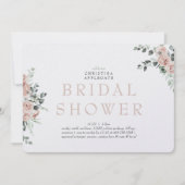 Invitation Fête des mariées arrondie des Roses Flush Spring (Devant)