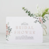 Invitation Fête des mariées arrondie des Roses Flush Spring (Debout devant)