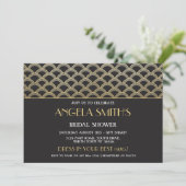 Invitation Fête des mariées Art déco des années 1920 Gatsby G (Debout devant)