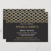 Invitation Fête des mariées Art déco des années 1920 Gatsby G (Devant / Derrière)