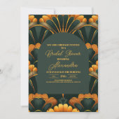 Invitation Fête des mariées Art déco des années 20 (Devant)